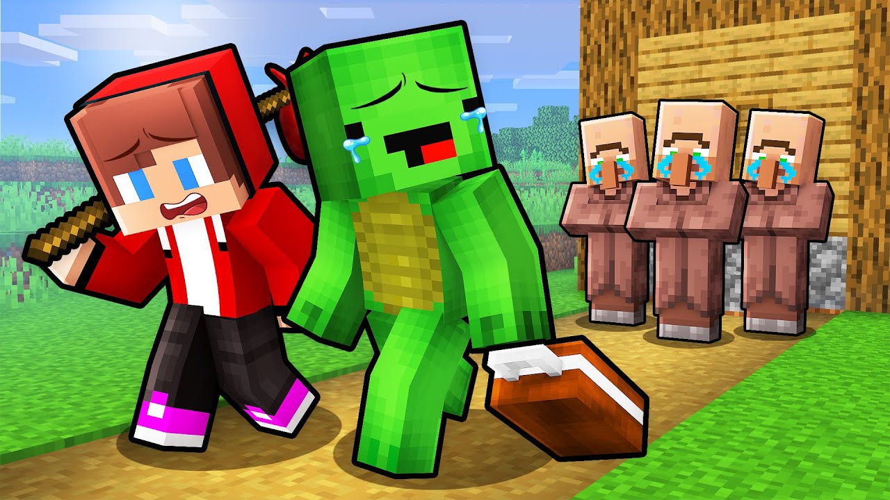 JJ and Mikey Left Villagers ALONE in Minecraft (Maizen)