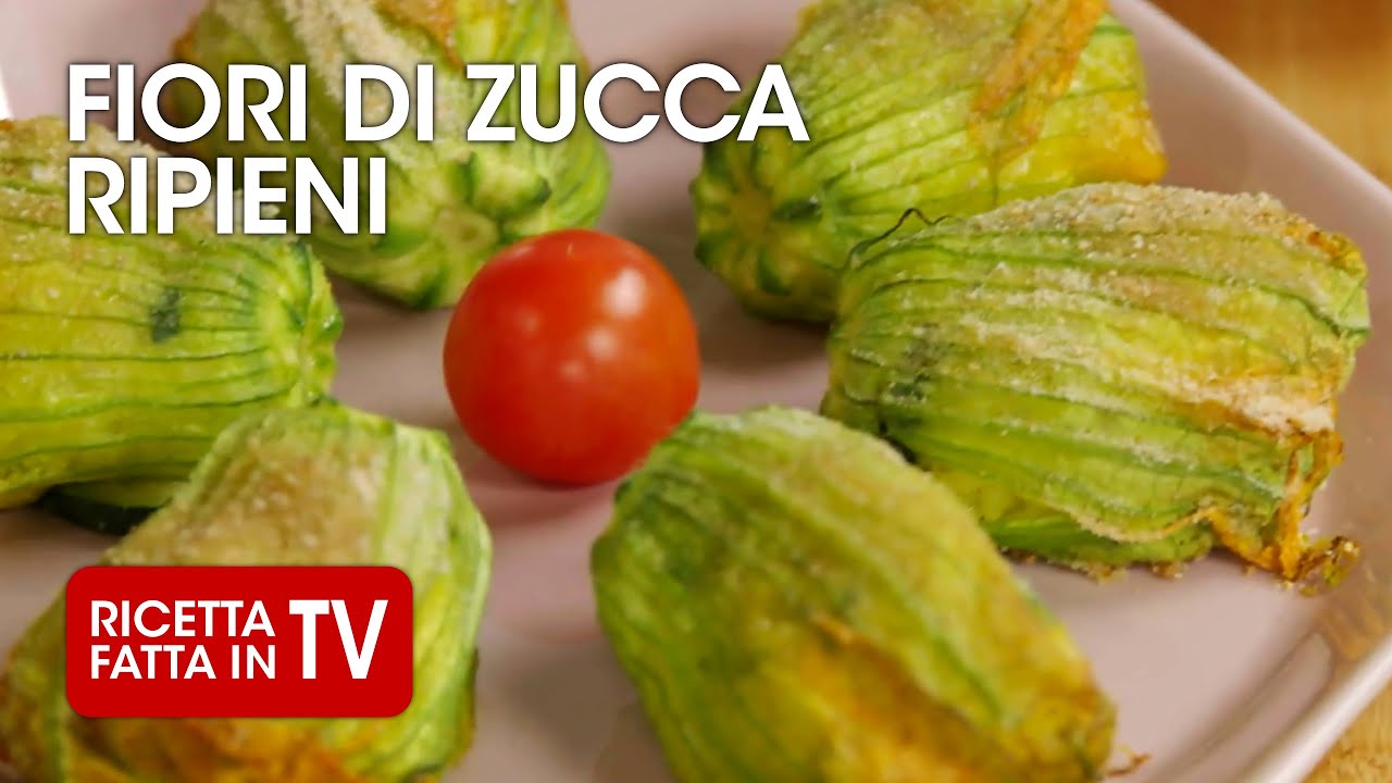 FIORI DI ZUCCA RIPIENI di Benedetta Rossi - Ricetta TV Fatto in Casa per Voi