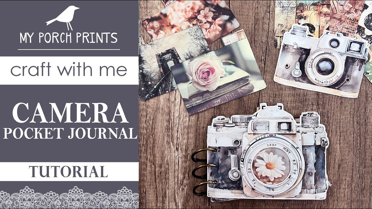 CAMERA POCKET JOURNAL ASSEMBLY TUTORIAL 🌼📷| Photo Album | My Porch Prints Junk Journal Ideas