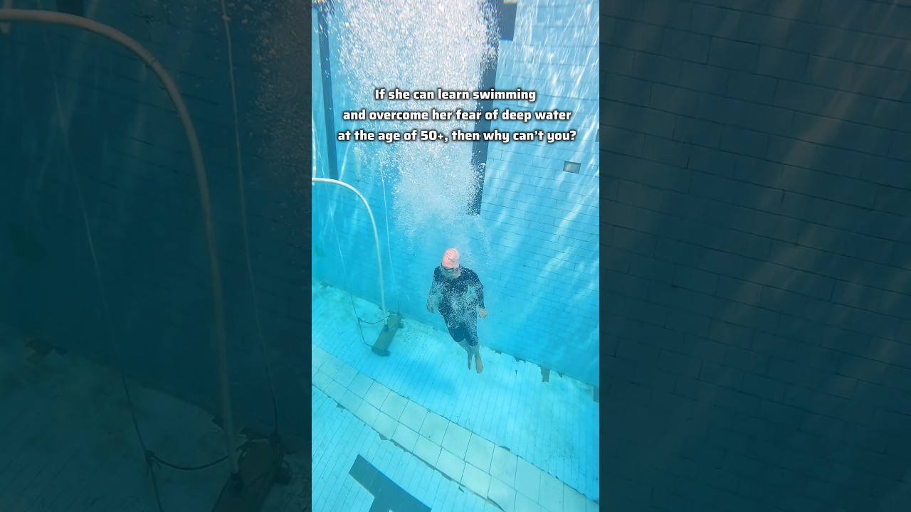 Overcoming Fear of Deep Water at 50+ 🏊🏻 Swimming Motivation #swimming #swimmingtips #deepwater