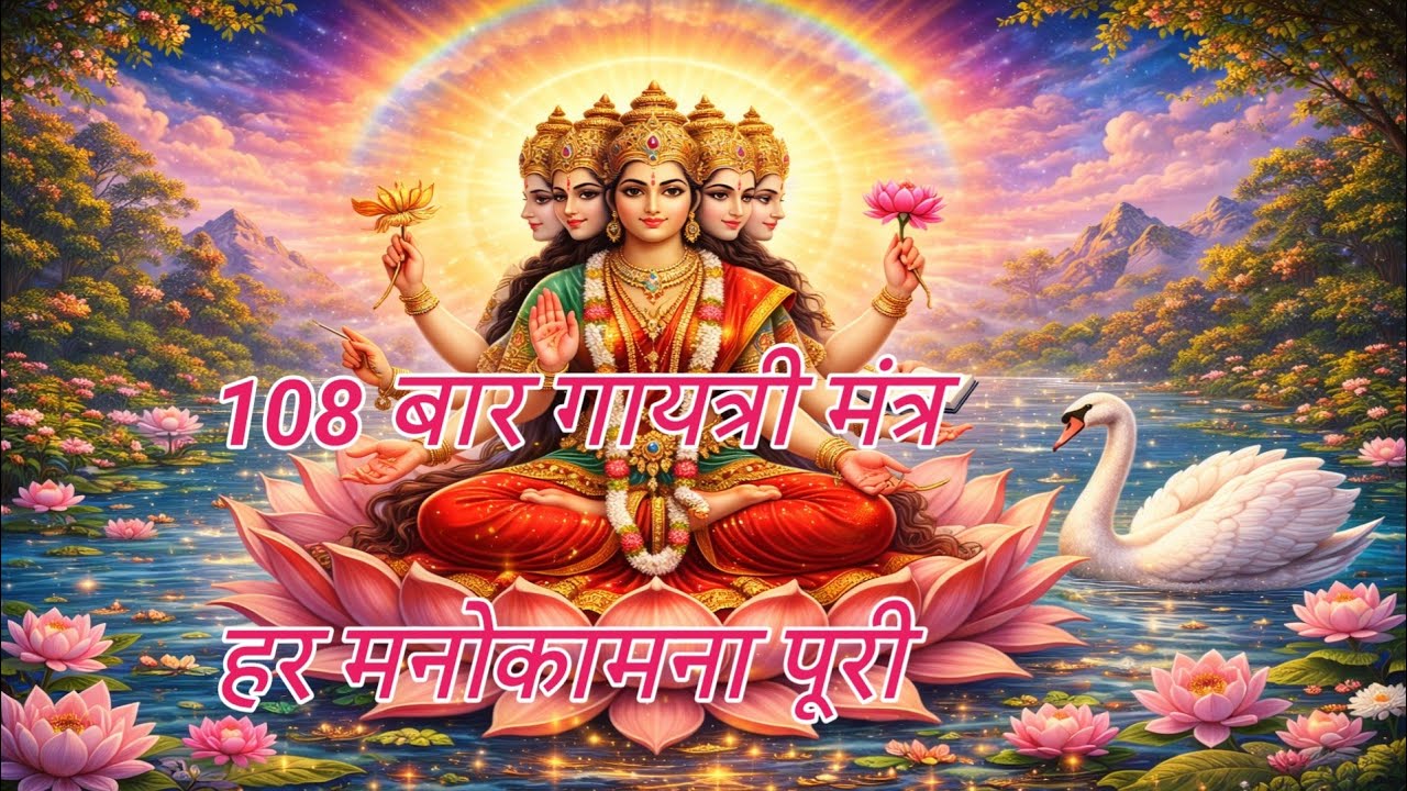 गायत्री मंत्र 108 बार | Gayatri Mantra Nonstop | Om Bhur Bhuva Swaha Powerful Mantra