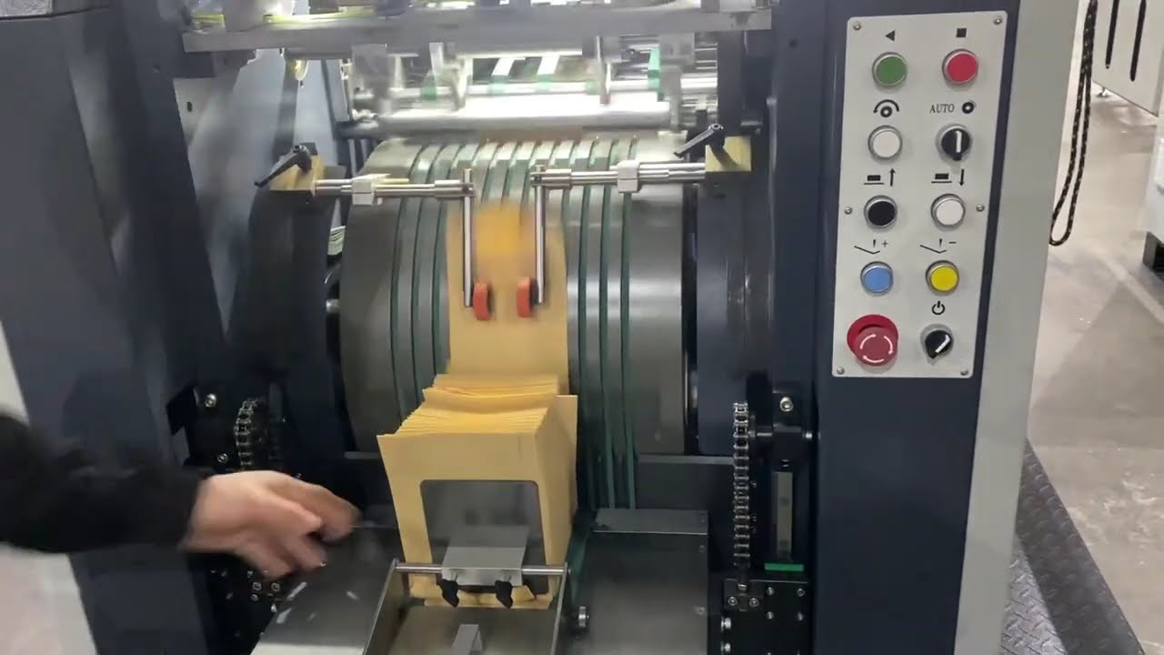 V Sharp bottom paper bag machine #paperbagmakingmachine #shoppingbagmachine