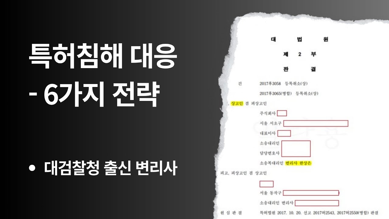 특허침해: 경쟁사가 자사 특허를 침해했어요. 6가지 대응 전략