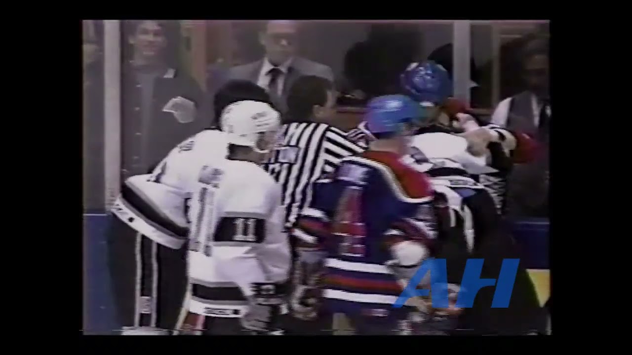 NHL Feb. 28, 1990 Los Angeles Kings v Edmonton Oilers (melee) Tim Watters v Dave Brown