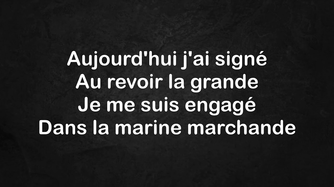 Les Cowboys Fringants - Marine marchande (Paroles)
