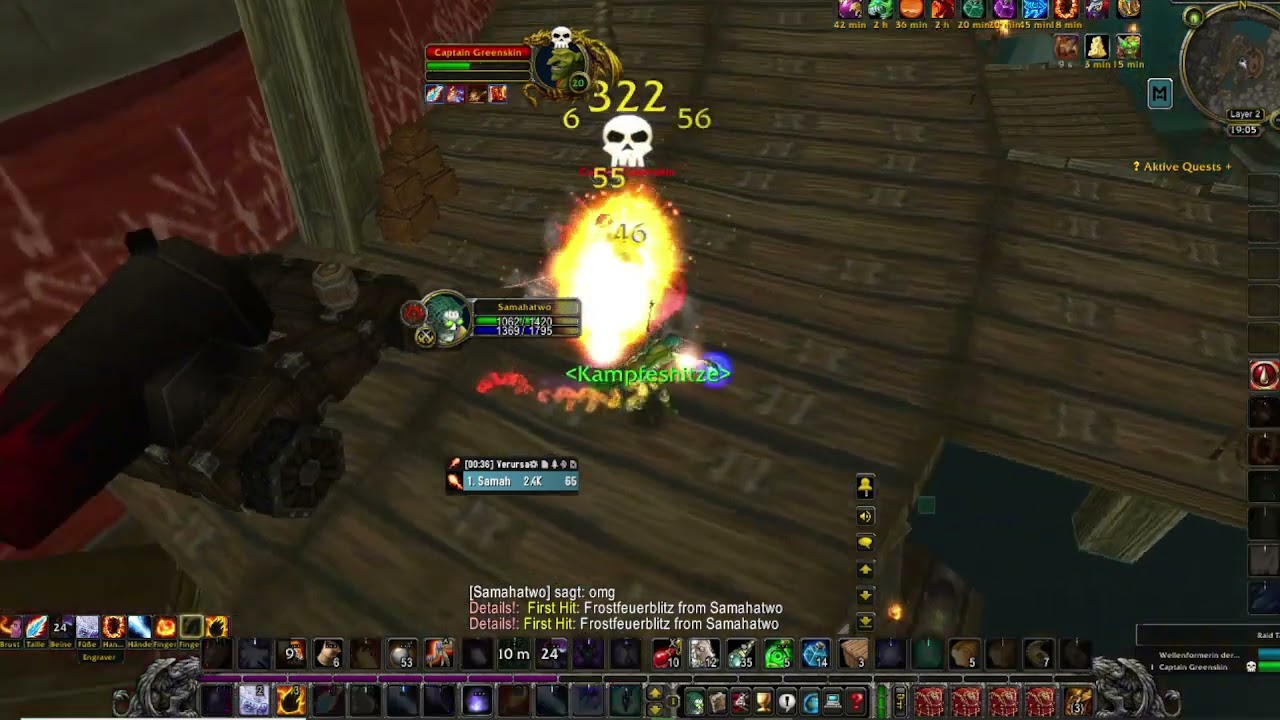 Captain Greenskin solo kill 4th Boss Deadmines Heal Mage lvl 26 SoD WoW Classic