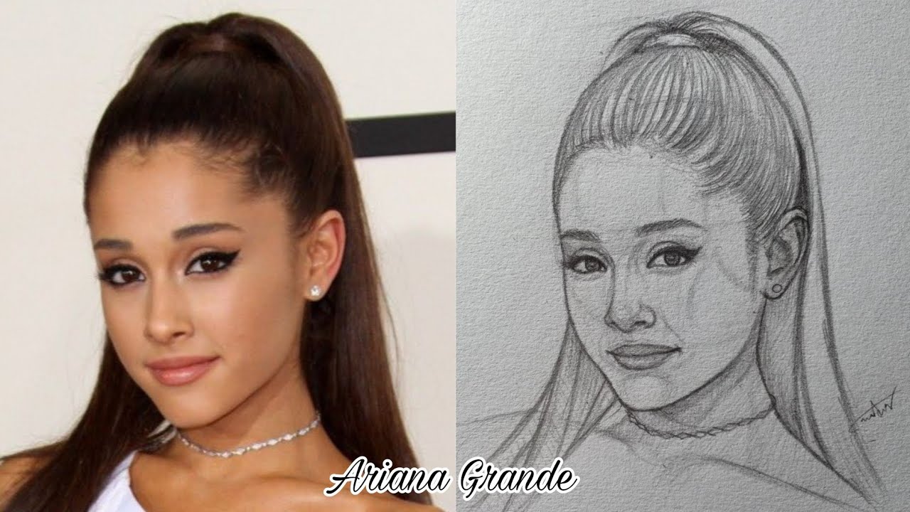 loomis face drawing tutorial | Drawing of Ariana Grande 3/4 #artwork #artwork #drawing