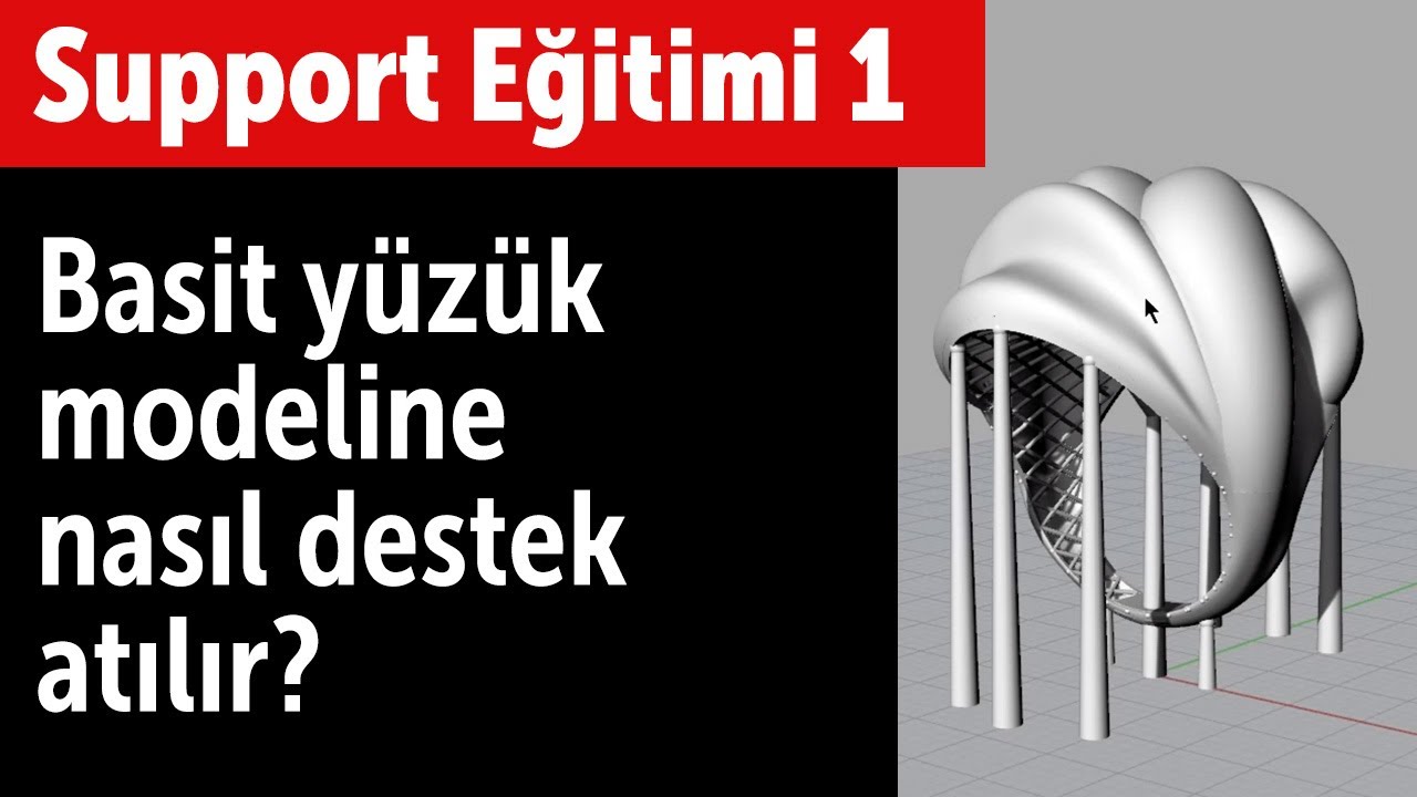 Support Eğitimi 1: Rhino 3D ile yüzük modeline nasıl destek (support) atılır?
