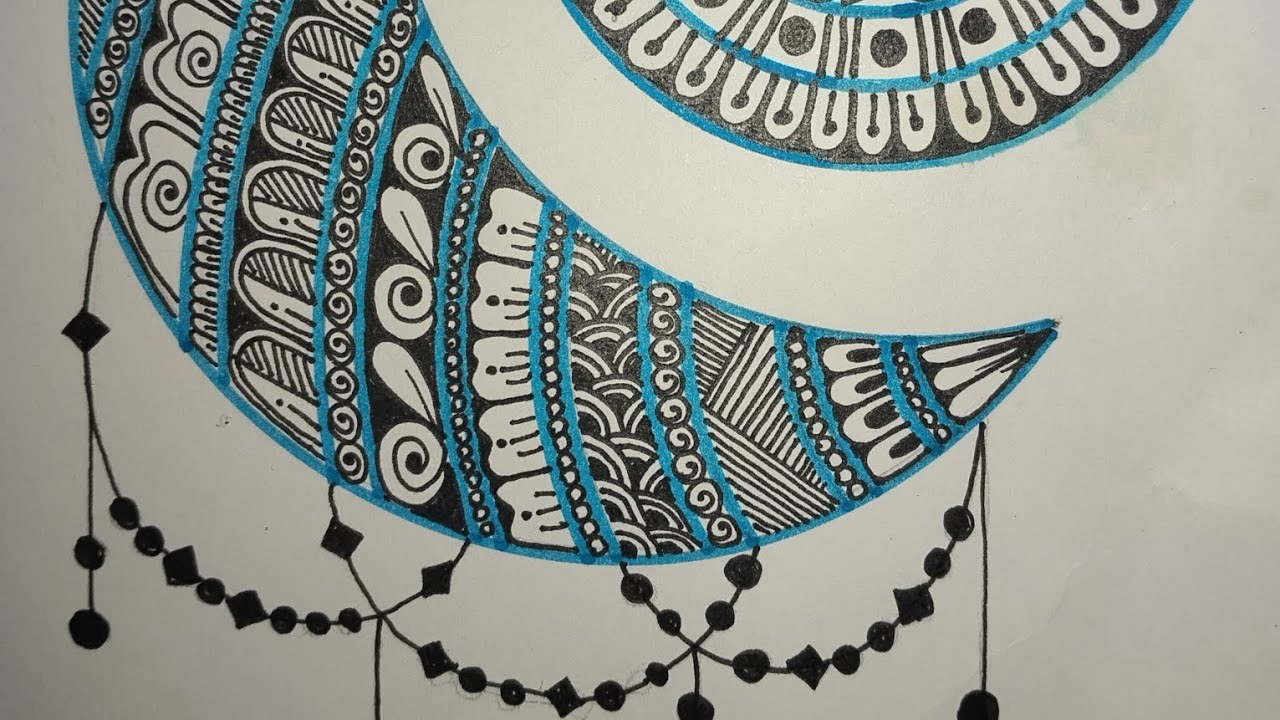 Moon Art 🌙 |step 🪜 step| #youtubeindia #youtube #art #mandalaart #moon 