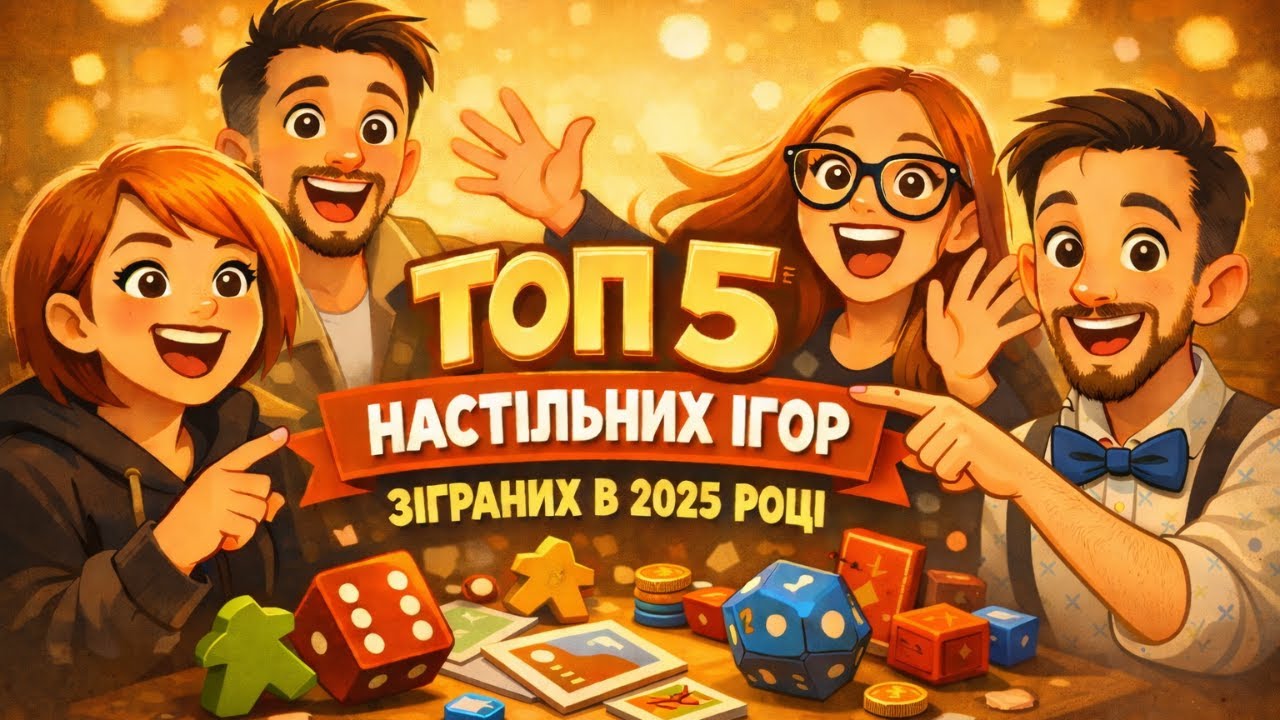 ТОП 5 Настільних ігор зіграних в 2025 році