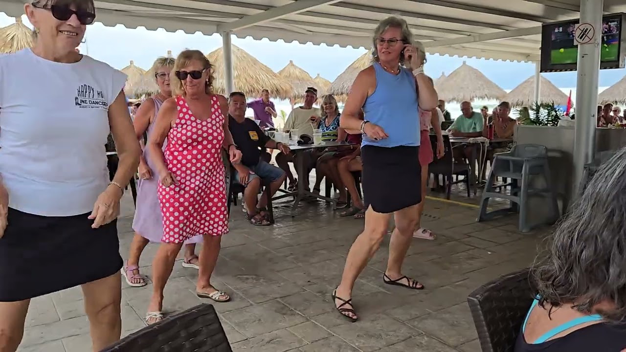 Line Dancing at the Beach Club Jam on February 12, 2026.