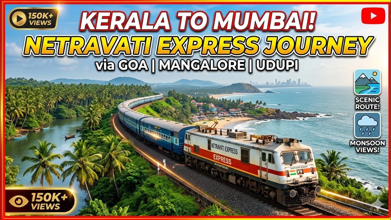 Netravathi Express Journey | Thiruvanthapuram to Mumbai LTT | Kerala to Maharashtra Train Journey  