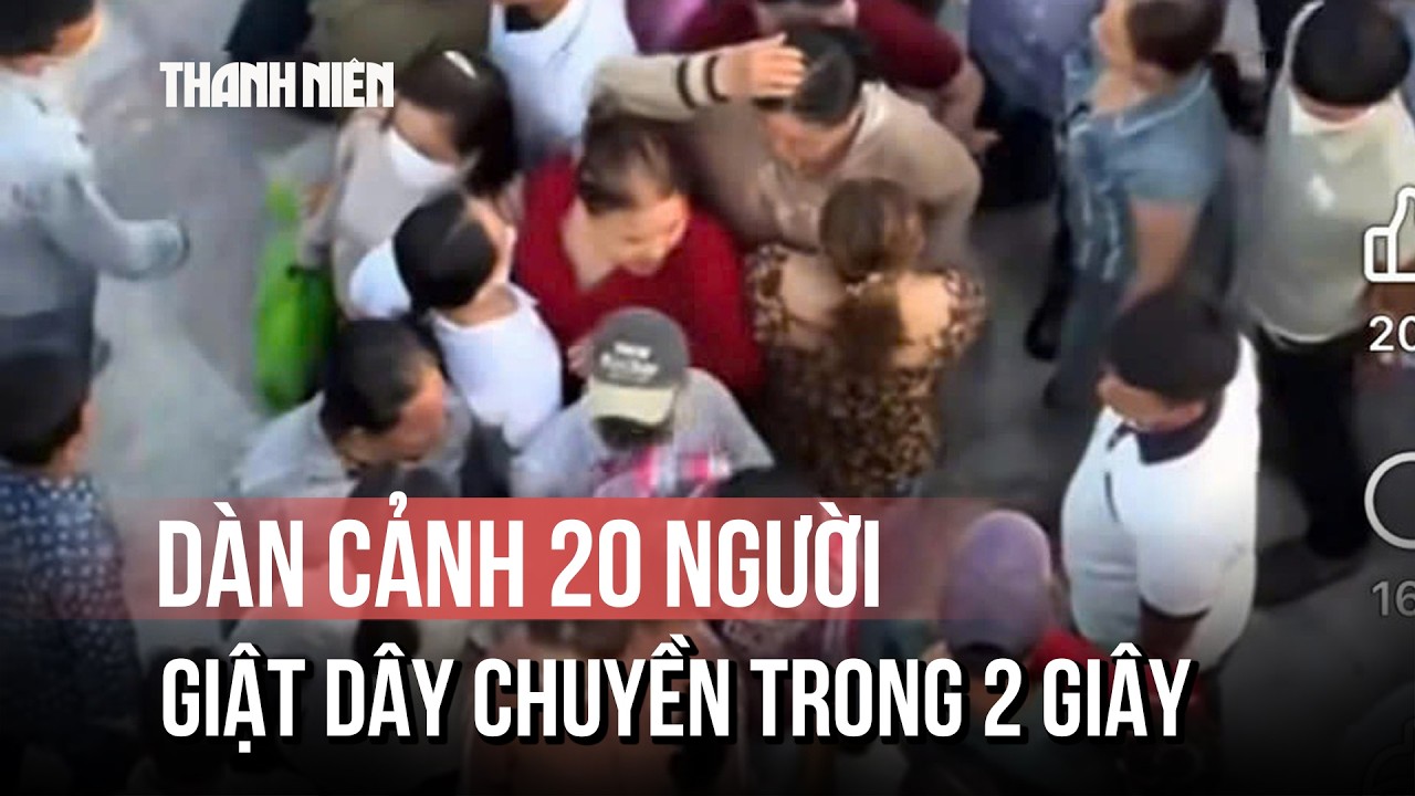 Cận cảnh nhóm người vây kín, dàn cảnh giật dây chuyền nữ du khách tại Cần Thơ