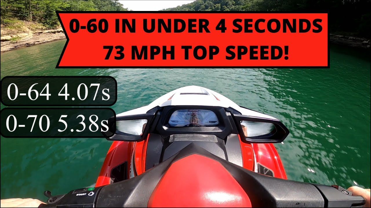 Yamaha GP 1800 SVHO 0 to 60 in Under 4 Seconds! Top Speed Run 73mph!