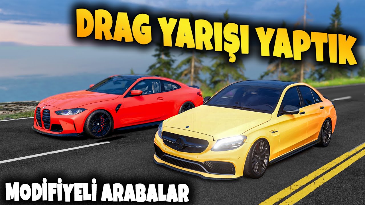LÜKS ARABALAR İLE DRAG VE GAZLAMA YAPTIK ( BMW - MERCEDES ) / BeamNG.drive