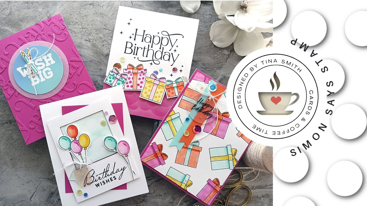 Simon Says Stamp Best Year Yet | May 2023 Card Kit | 4 Cards - 1 Kit