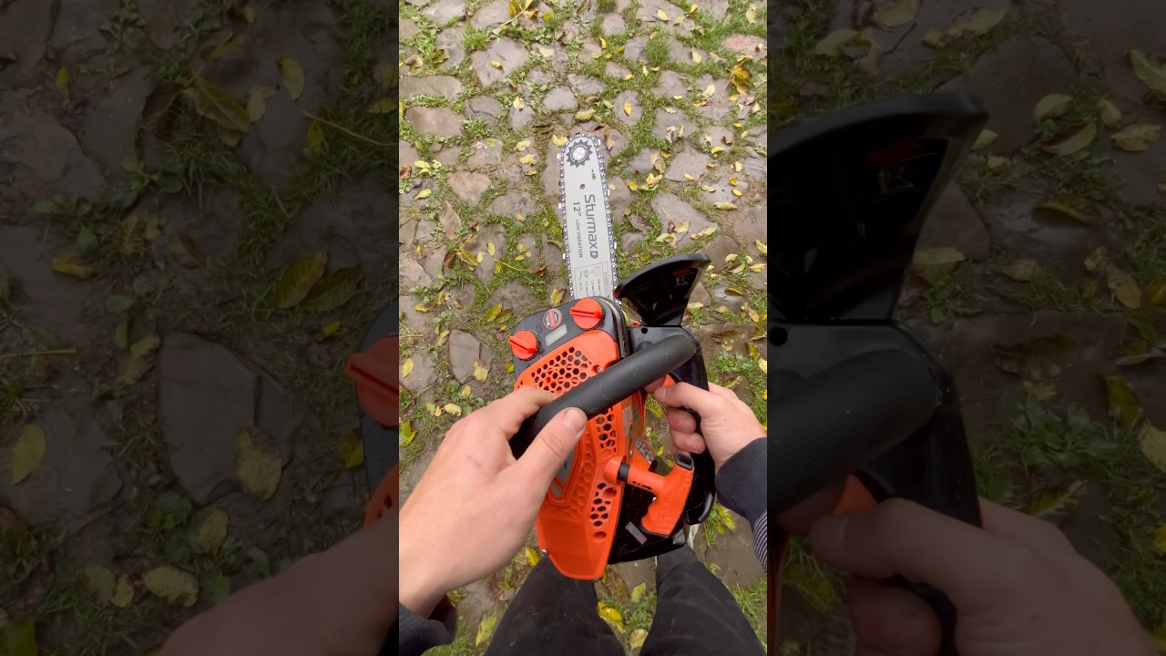 Холодный запуск STURMAX 🥶🔥 #бензопила #обзор #шорты