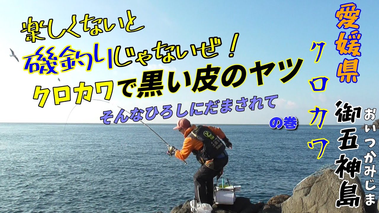 楽しくないと磯釣りじゃないぜ クロカワで黒い皮のヤツ そんなひろしにだまされての巻