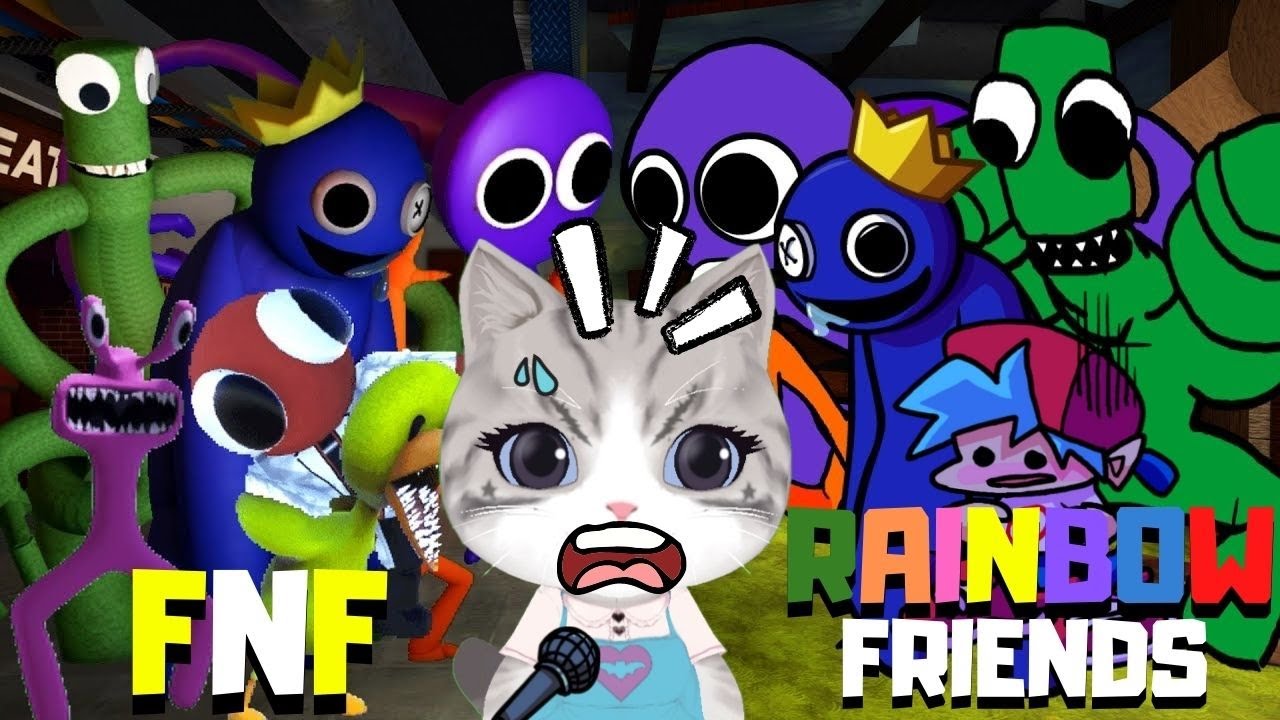 LOS RAINBOW FRIENDS ME ATACAN EN FNF!  | LOS COLORES DEL RAP!​ | Rea Tu Reina