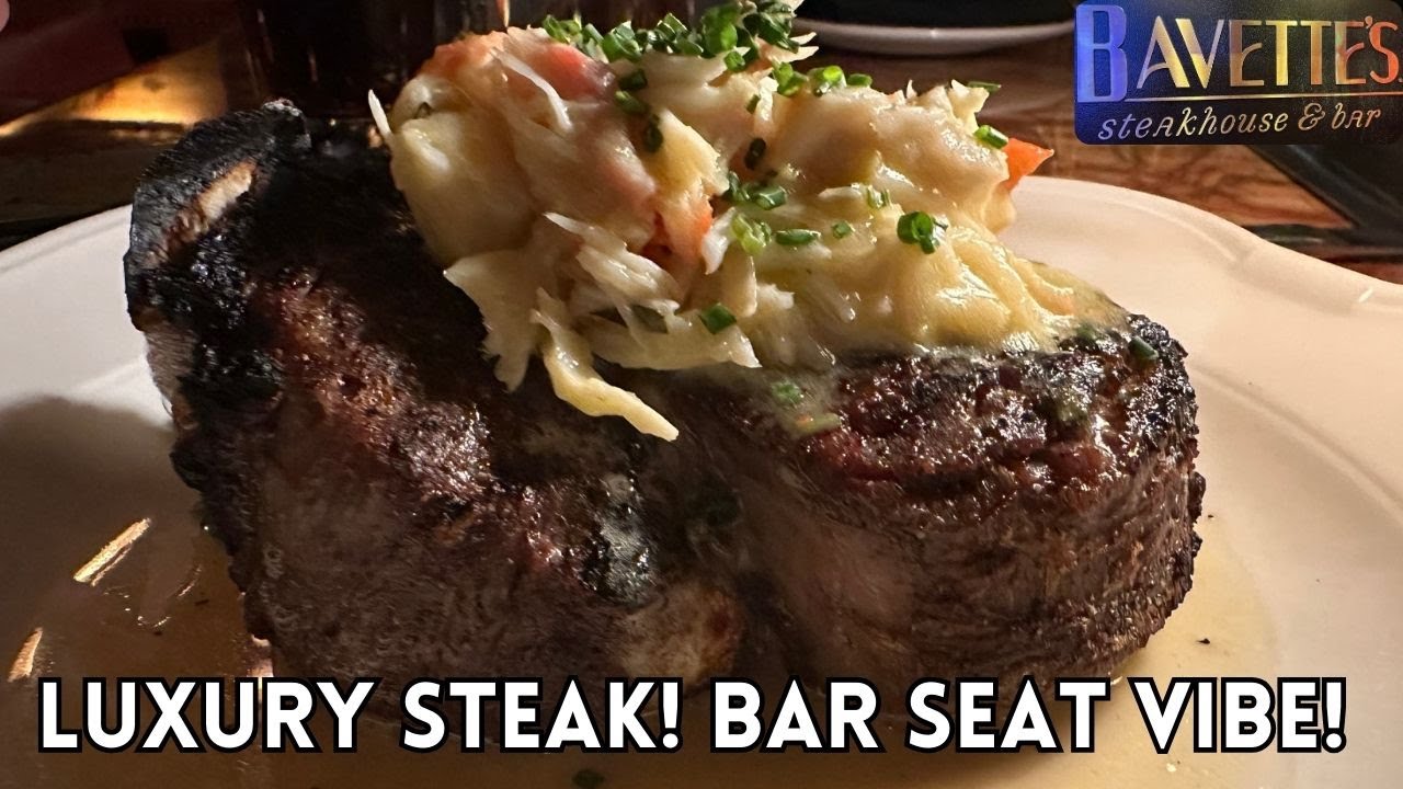 Bavette’s Steakhouse Vegas Bar Seating! Luxury Ribeye & Old-School Vibes at Park MGM 🥩