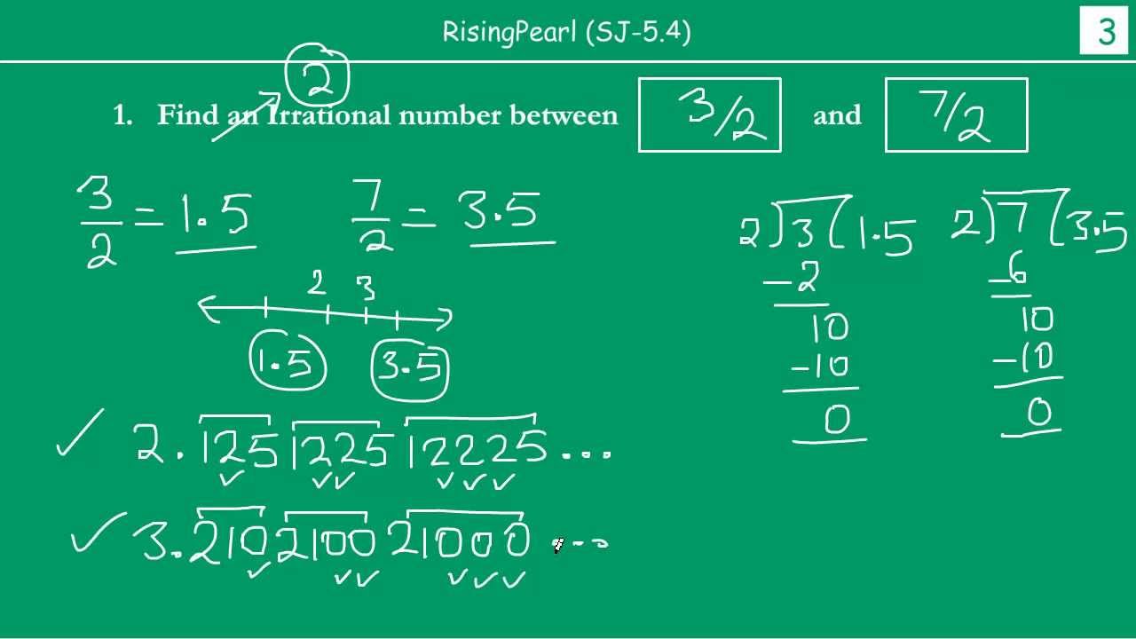 Irrational number(s) between two rational numbers