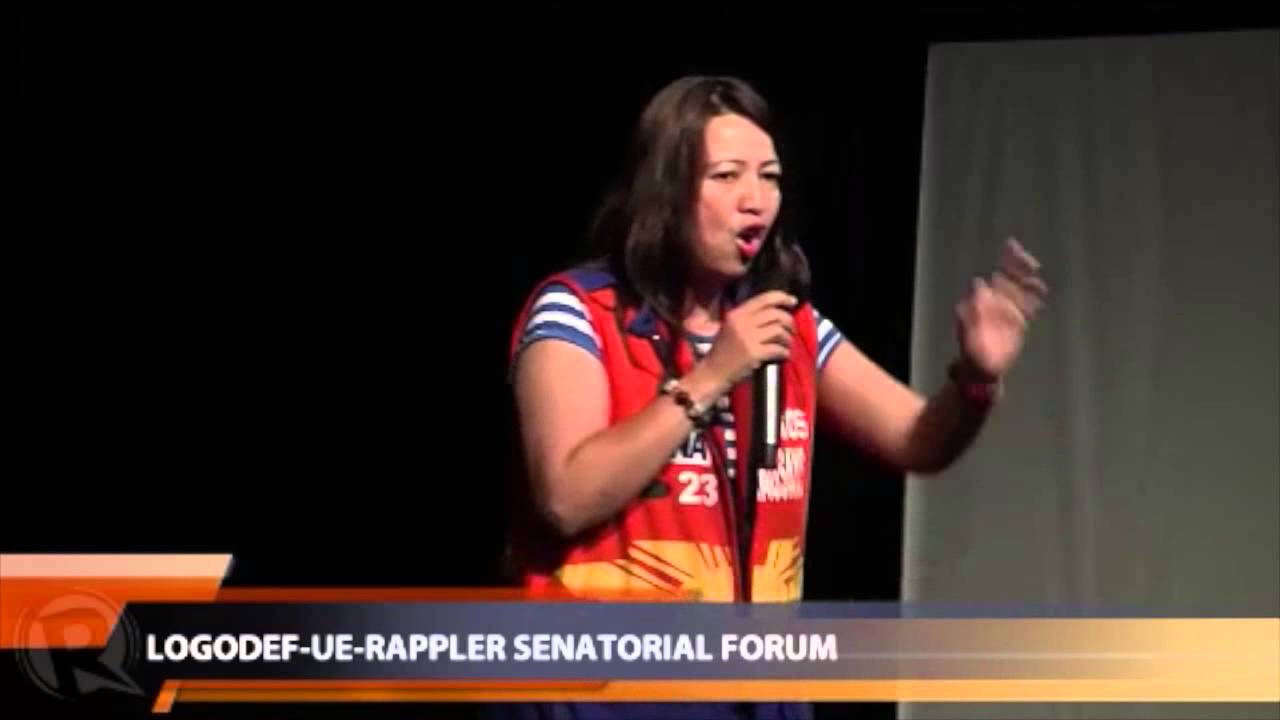 Mitos Magsaysay at the Logodef-UE-Rappler Senatorial Forum (part 2)