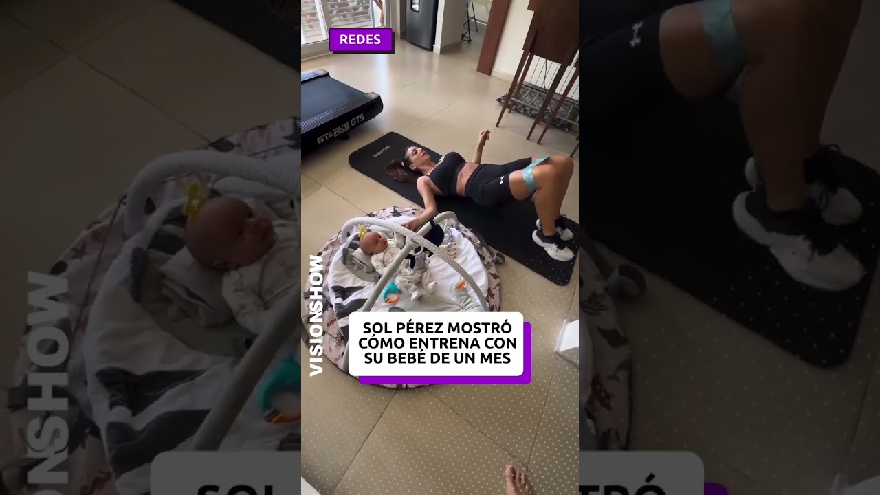 Sol Perez entrena con su bebe