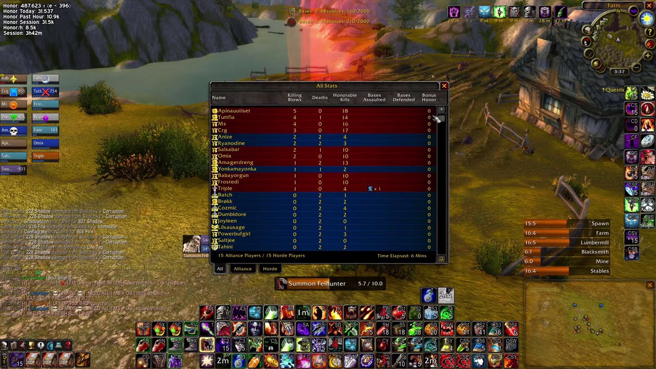 Firemaw Horde Br1 vs. Firemaw Alliance Br1, Destr Warlock | WoW Classic Arathi Basin