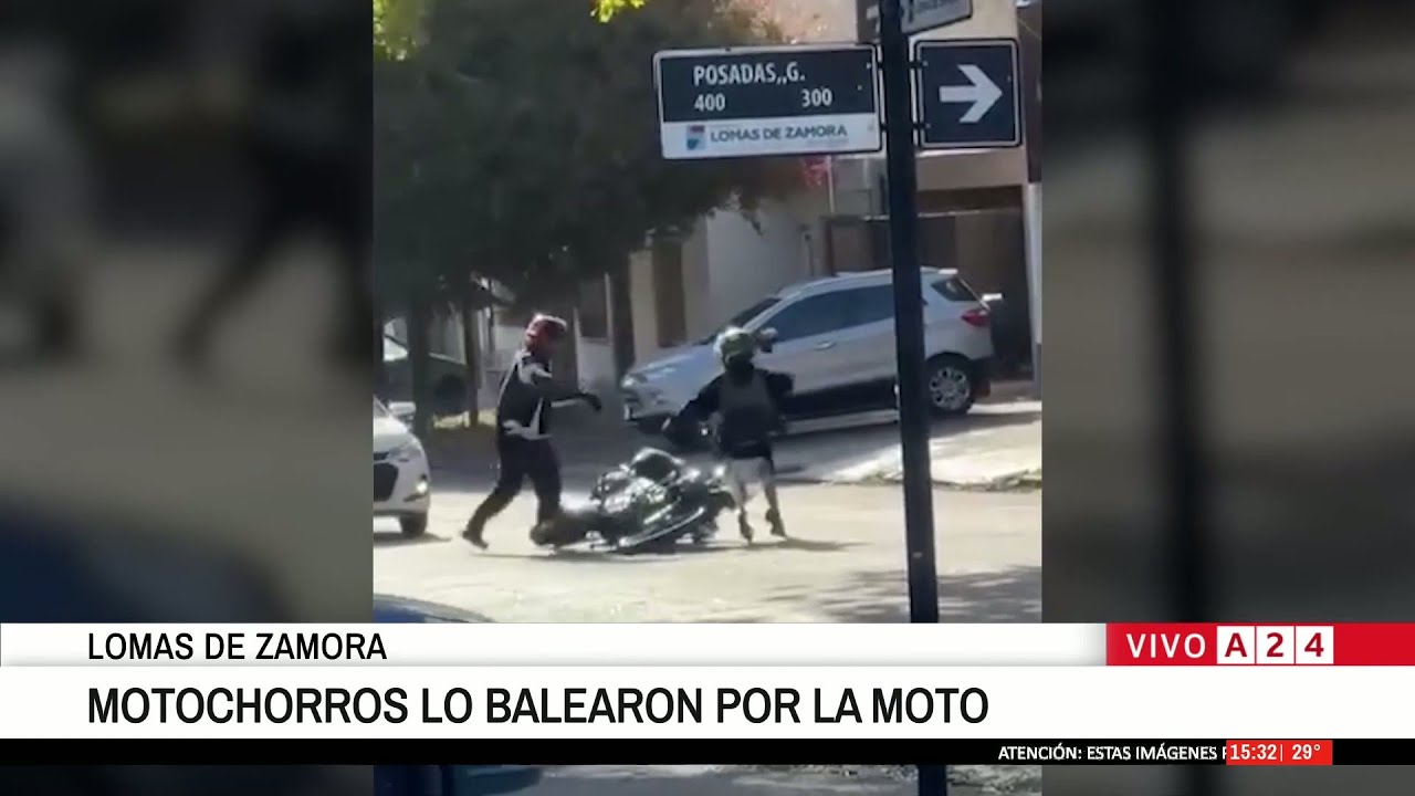 🚨 LOMAS DE ZAMORA: CON 12 AÑOS BALEÓ A MOTOCICLISTA PERO NO PUDO LEVANTAR LA MOTO