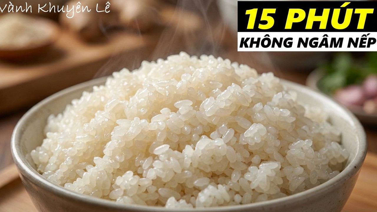 Chỉ Cần 15 Phút - Nấu Xôi Trắng Nhanh Cấp Tốc Dẻo Mềm Mà Không cần ngâm Nếp by Vanh Khuyen