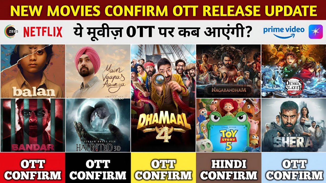 New Movies on OTT Release Update | Main Vaapas Aaunga Hindi OTT | Dhamaal 4 OTT | Netflix, Zee5