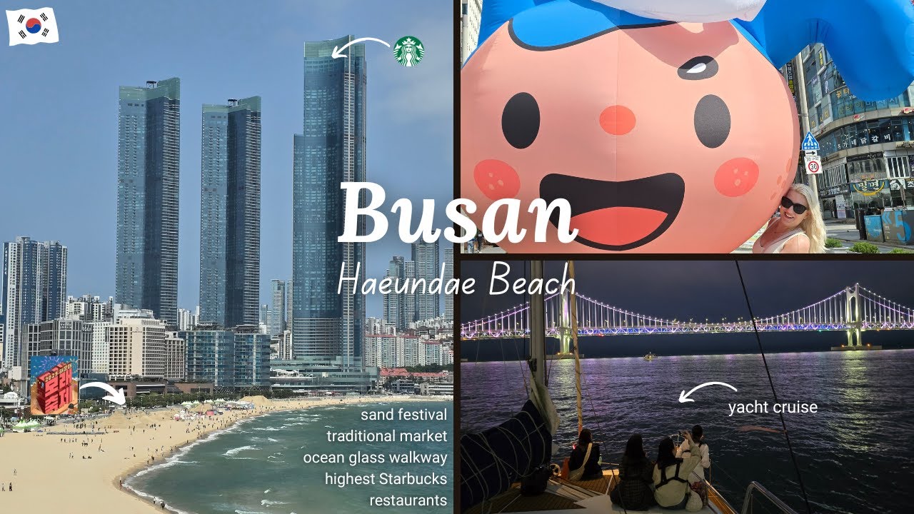 Exploring Busan 🇰🇷 | Haeundae Beach, Sand Festival & Sky Towers Adventure!