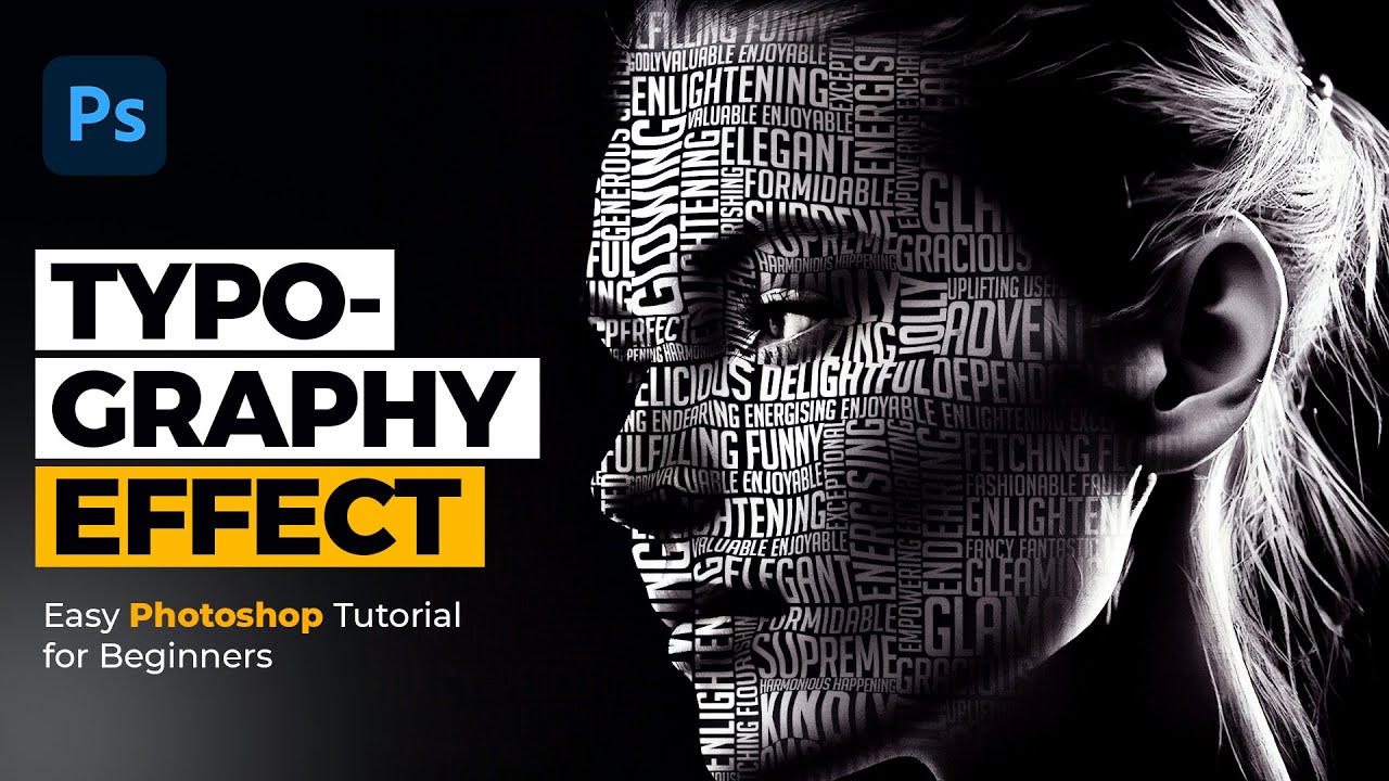 Text Portrait Effect Photoshop Tutorial