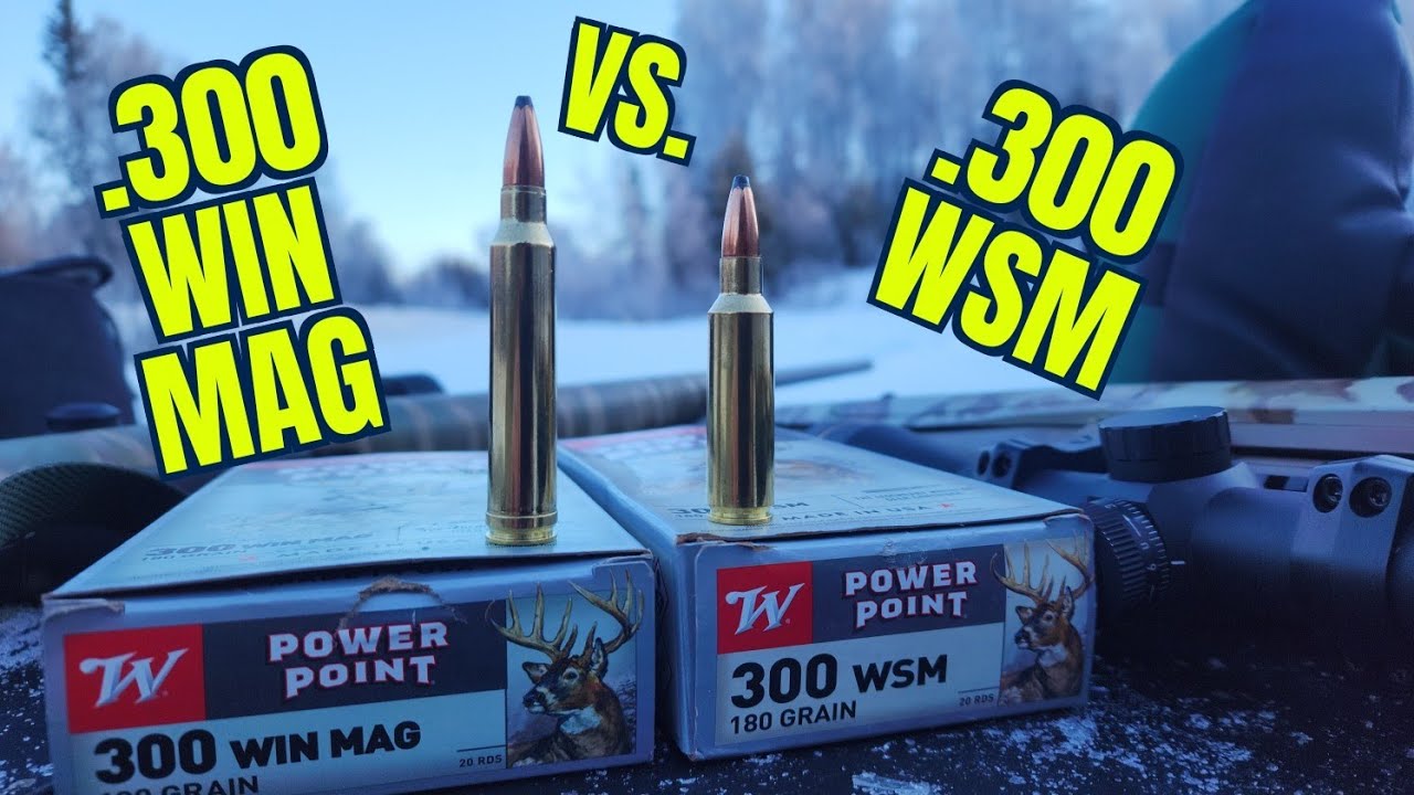 .300 Winchester Mag против .300 Winchester Short Magnum с патронами Winchester Power-point 180 гран