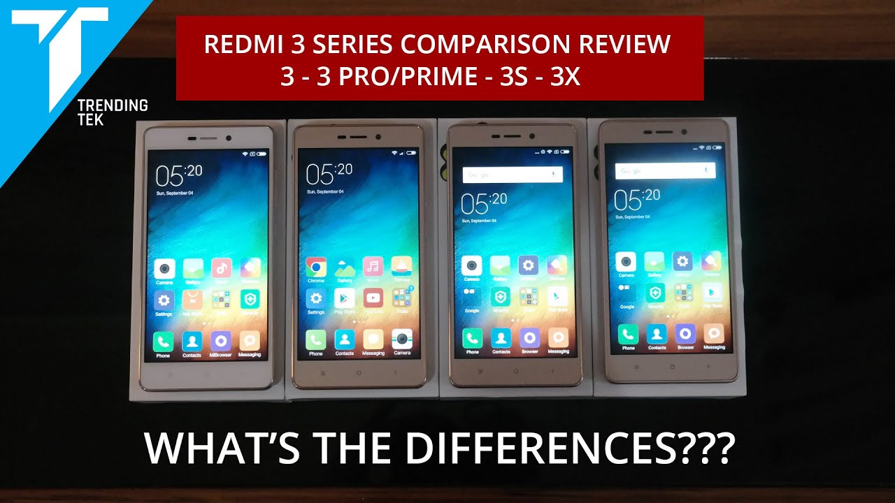 Xiaomi Redmi 3 3pro 3s 3x Comparison Review (English Subtitles)
