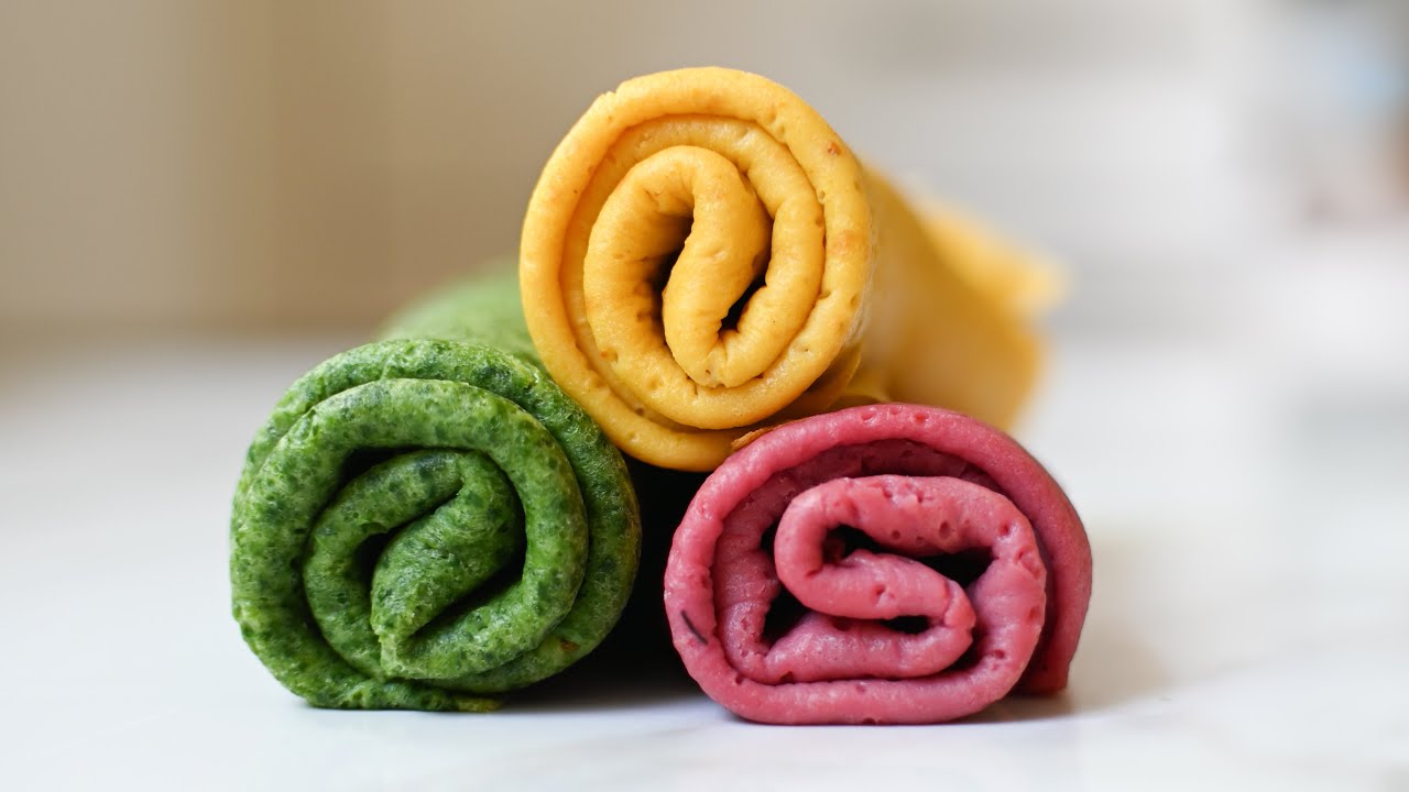 Colorful Veggie Crepes | How to make HEALTHY veggie Pancakes | Toddler and BLW frienfly ♥