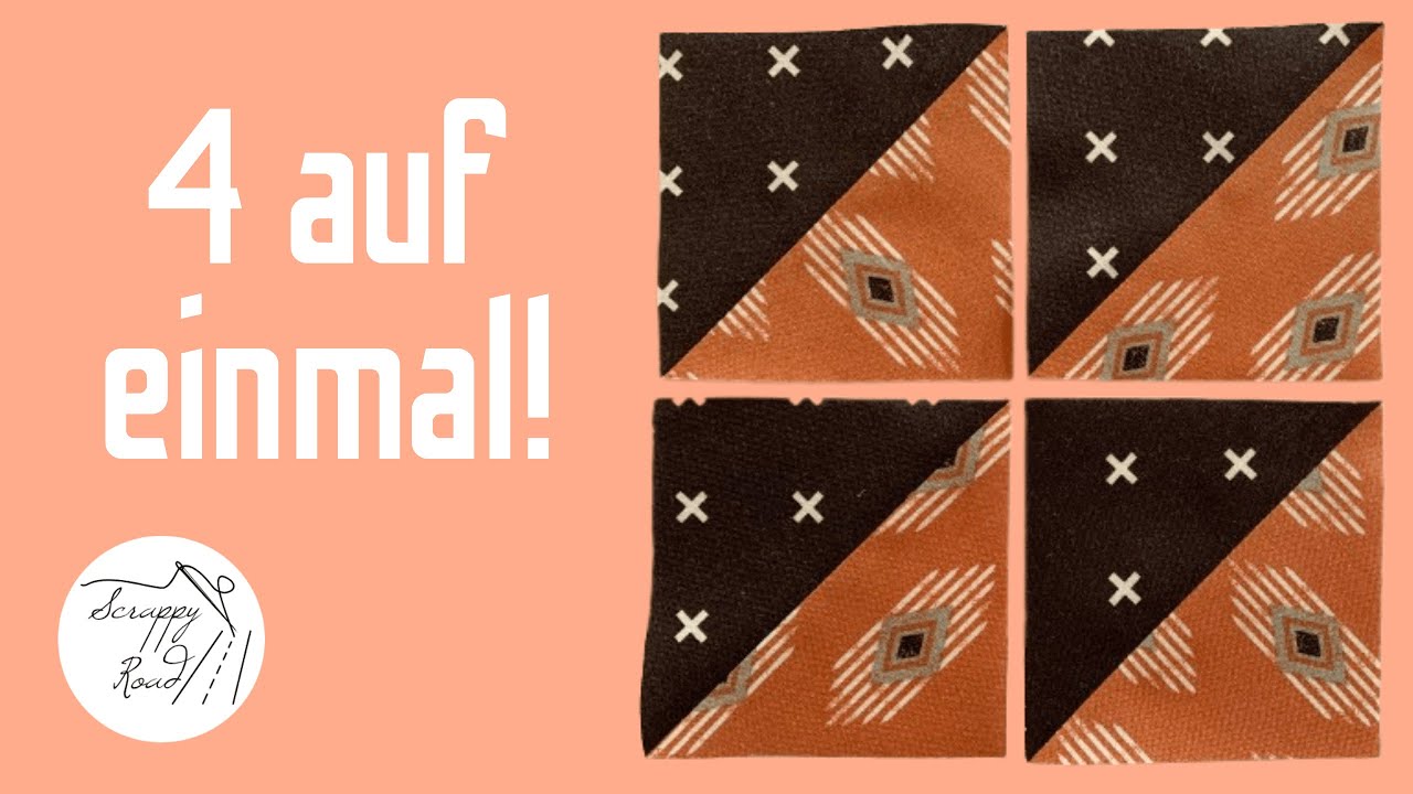 Gar nicht so schwer! | 4 Half Square Triangles auf einmal genäht