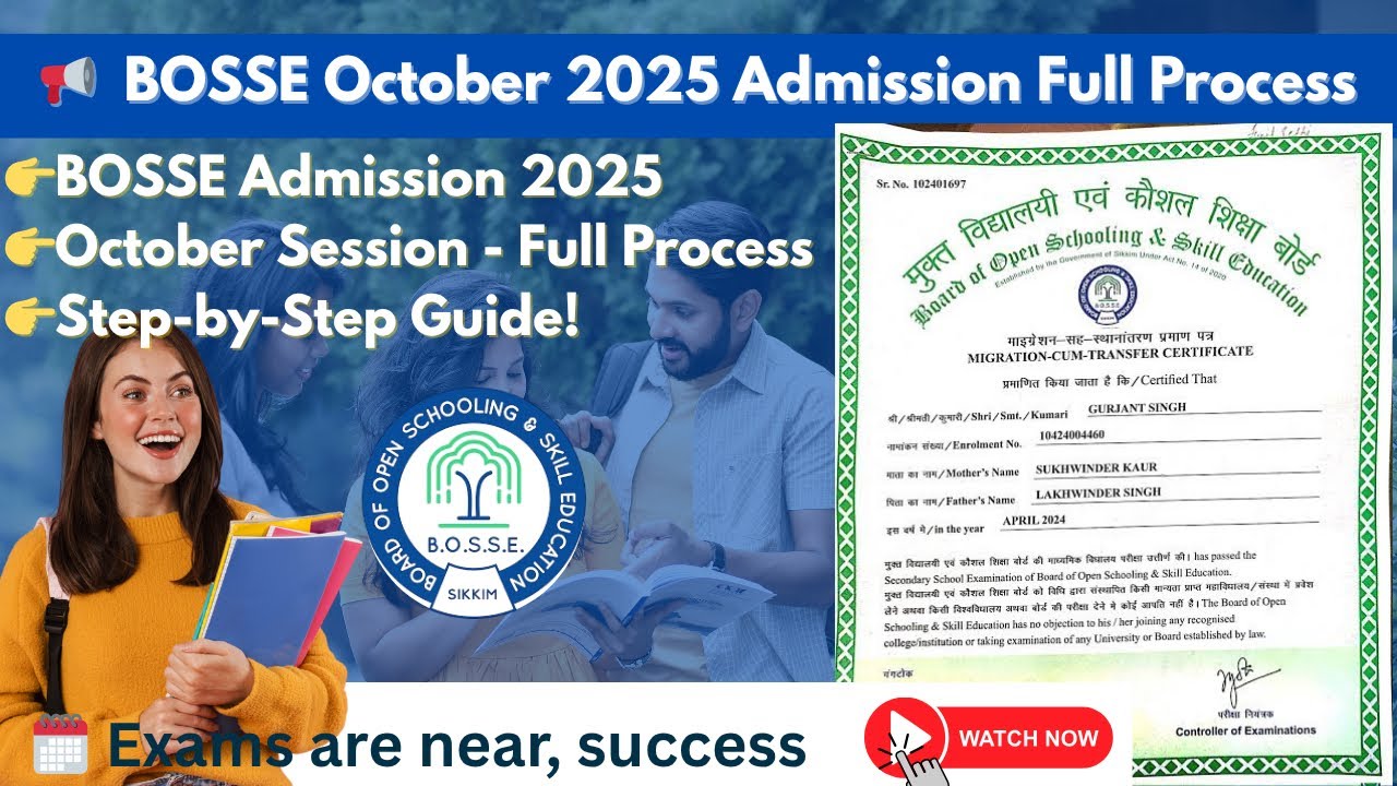✅ BOSSE October 2025 Admission Full Process 🔥 | Step-by-Step Guide for 10th & 12th Students #bosses