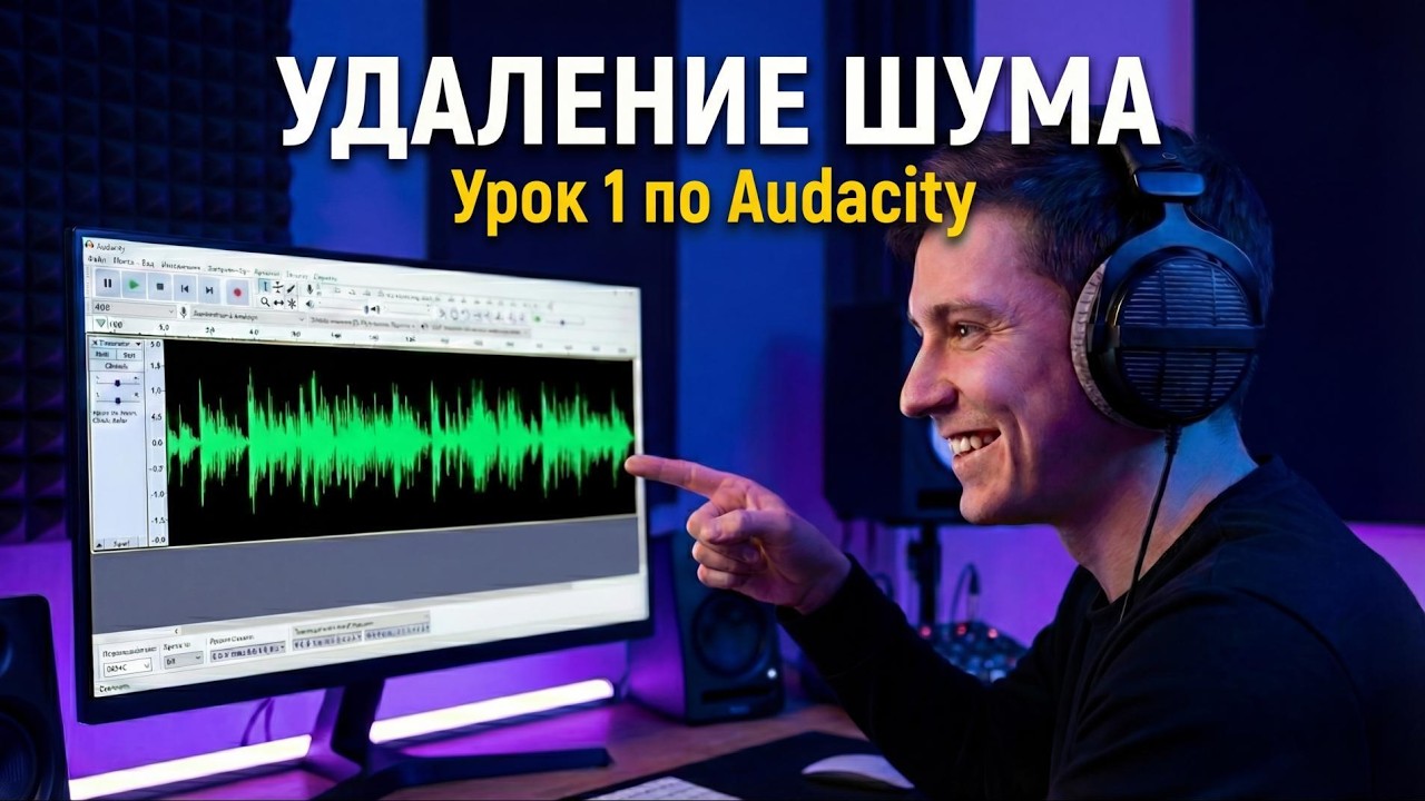 Как ОЧИСТИТЬ ЗВУК от ШУМА за 2 минуты? Основы Audacity для новичков