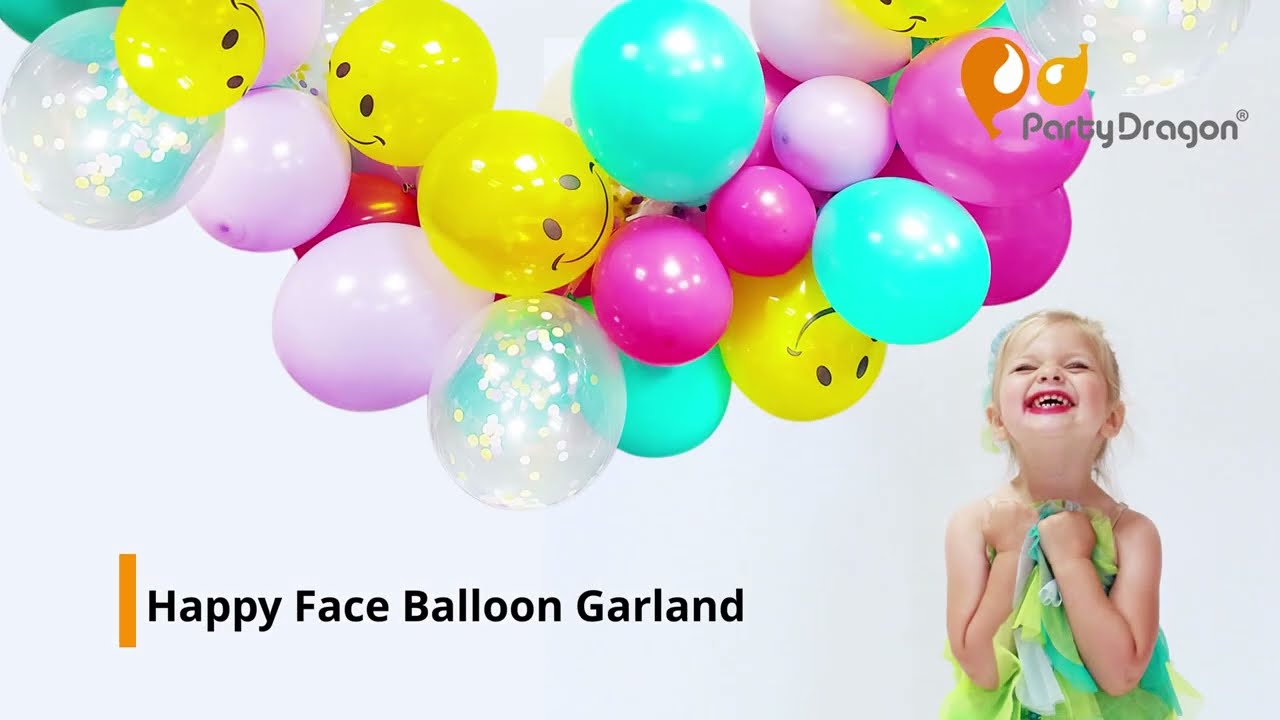 Happy Face Balloon Garland