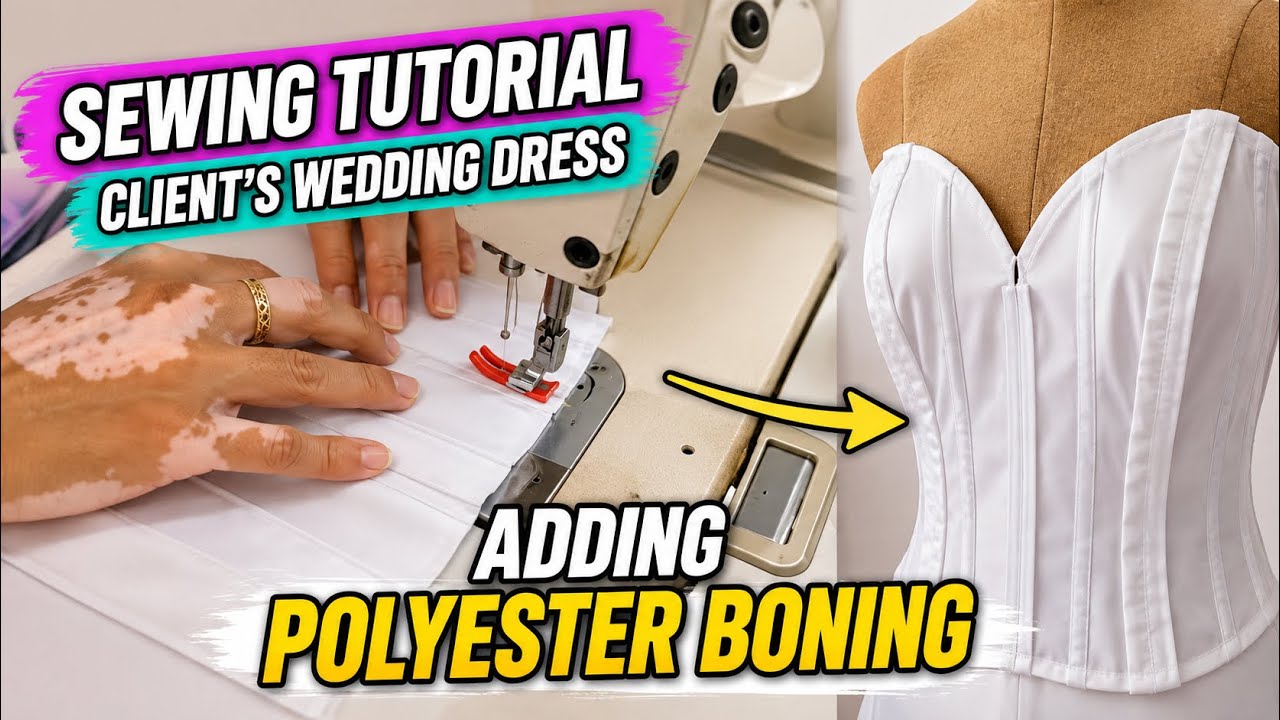 🧵 How to Sew Polyester Boning x How to Sew Rigilene x Bustier making × Sewing Tutorial