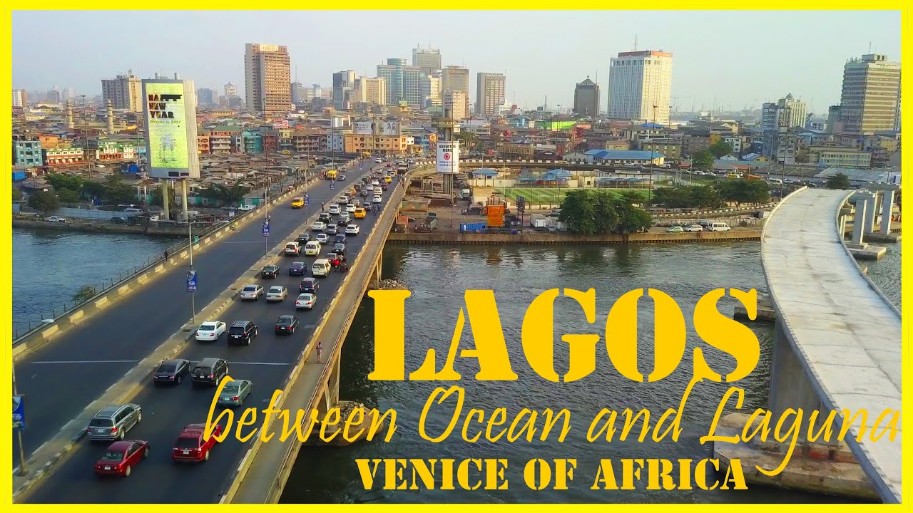 A mega-city Between Ocean and Laguna - Lagos Nigeria 2021 - Venice of Africa - 4k ultra HD video