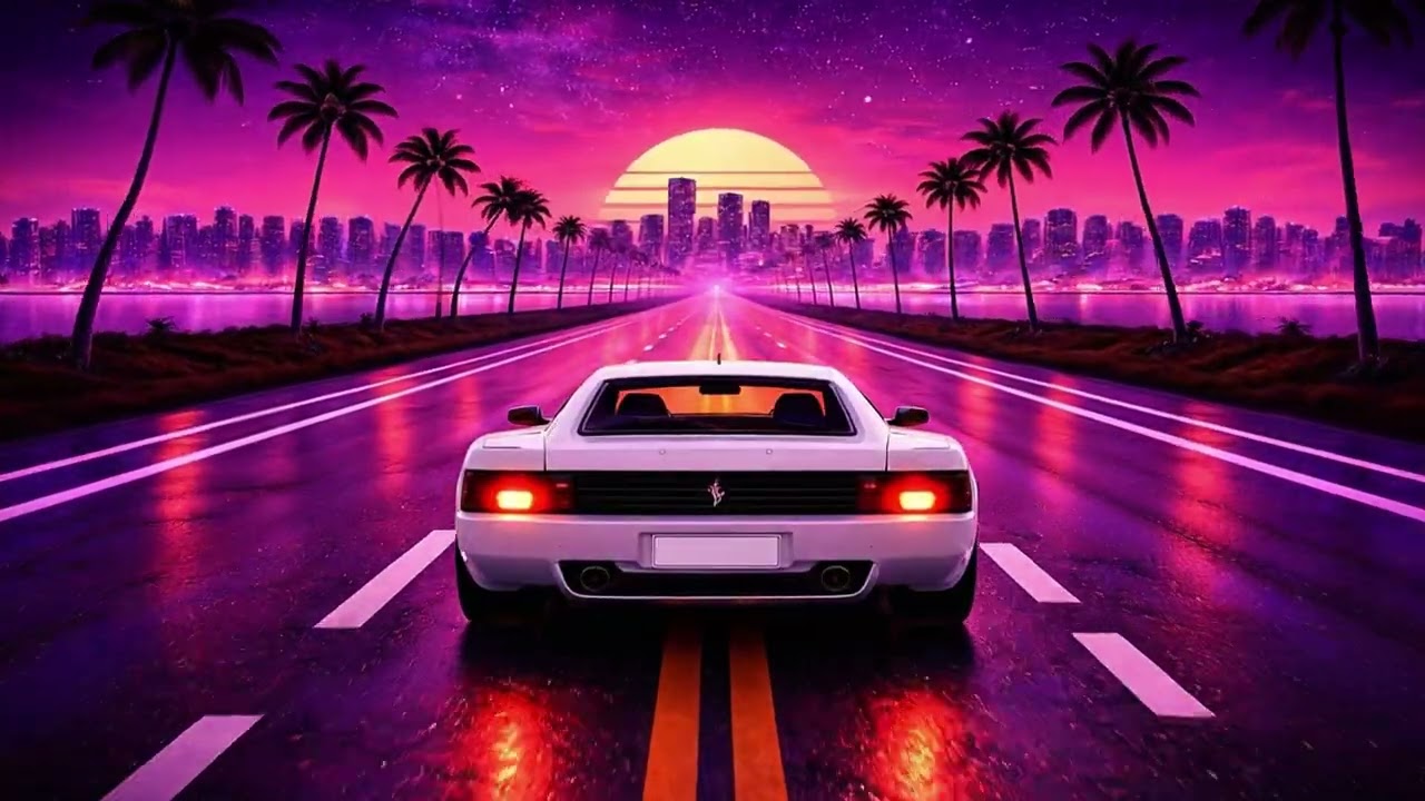 Neon Night Drive | Miami Vice Style Synthwave Mix | Retro 80s