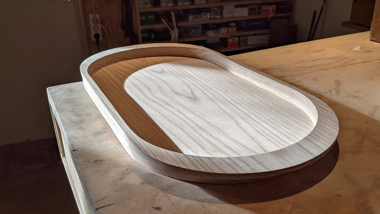 Making an ash wood tray with a cnc router