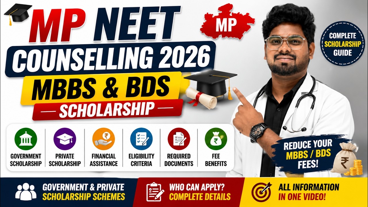 MP NEET Counselling 2026🔥MBBS & BDS Scholarship | Government, Private & Financial Aid Complete Guide