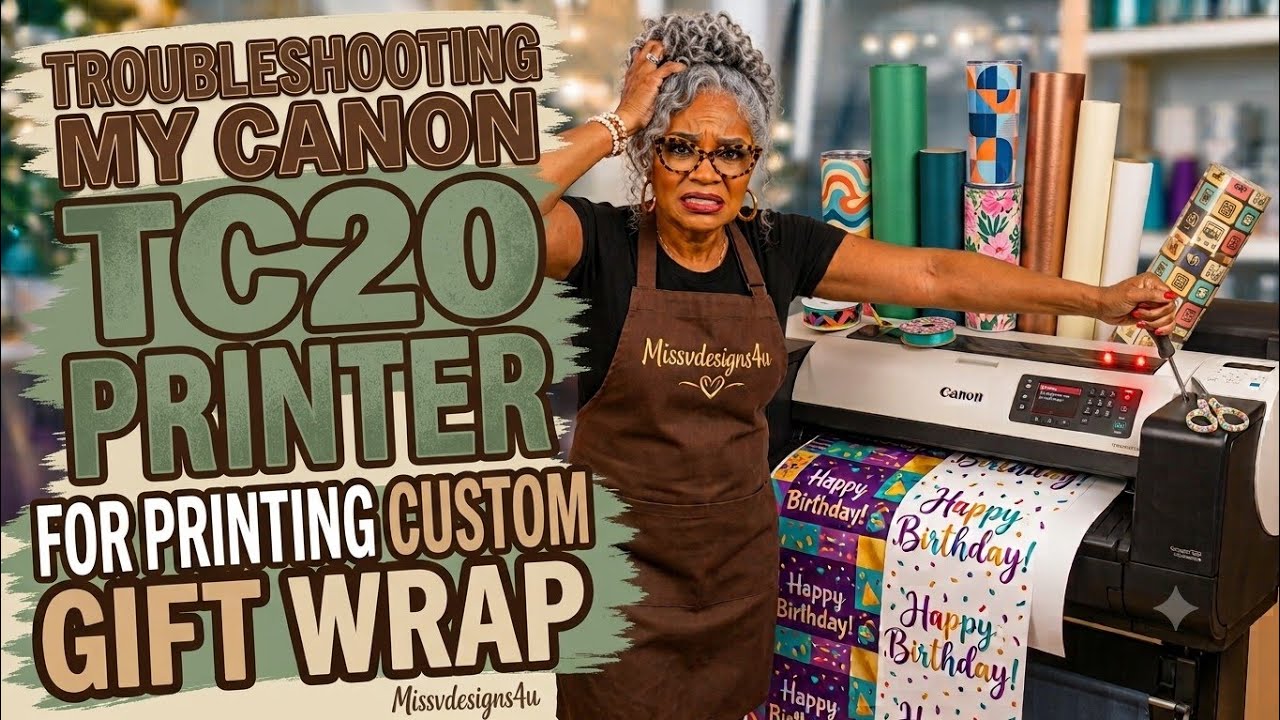 Missvdesigns4u is live!  Watch me Work….Testing my 24 inch printer for Custom wrapping paper