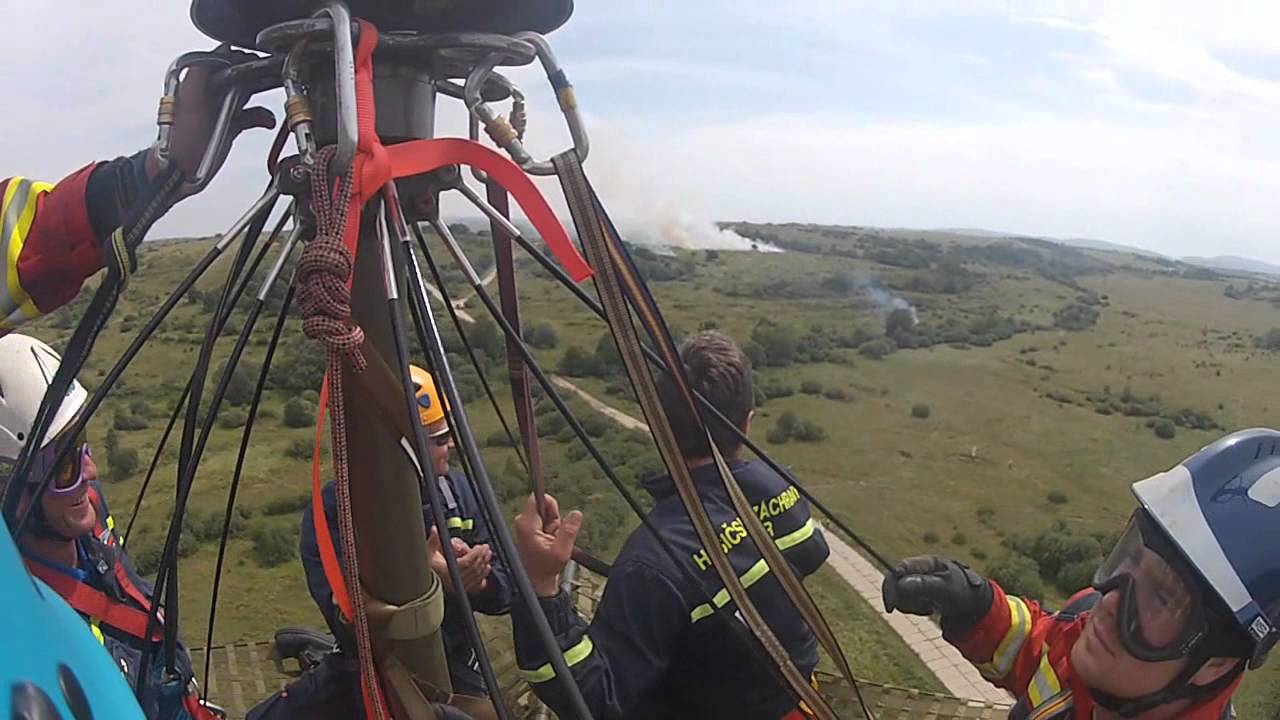 GoPro Hero 2 HD - evakuacia podvesovou sieťou