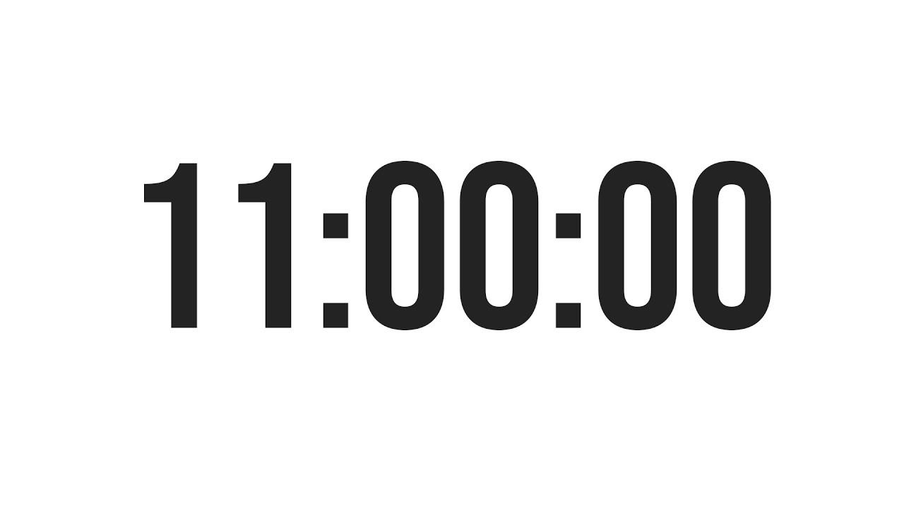 11 HOUR TIMER - COUNTDOWN TIMER (MINIMAL) - WITH ALARM