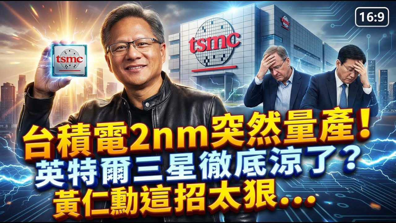 台積電2nm突然量產！英特爾三星徹底涼了？黃仁勳這招太狠...