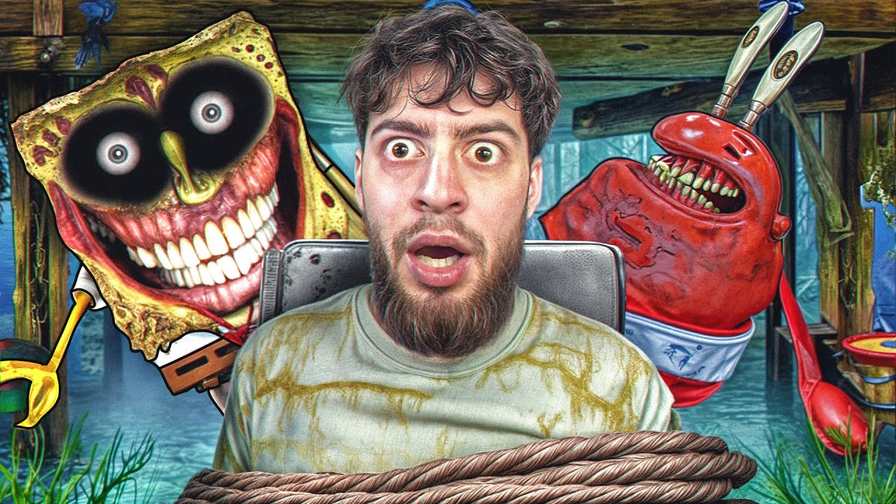 J'AURAIS JAMAIS DU TRAVAILLER AU CRABE CROUSTILLANT… (jeu d'horreur BOB L'EPONGE)